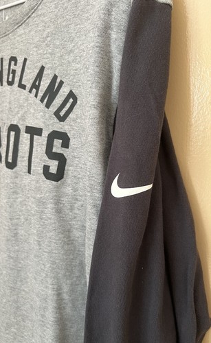 New England Patriots Men's NFL Team Apparel Shirt Long Sleeve Nike Tee Large - Picture 3 of 5