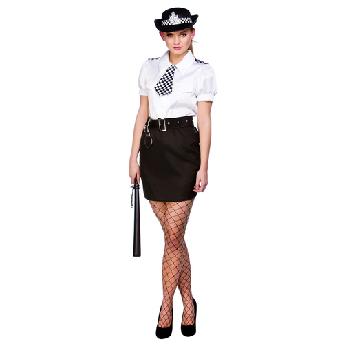 Adults Police Woman Costume Sexy Constable Cutie Ladies Fancy Dress Outfit - Picture 2 of 7