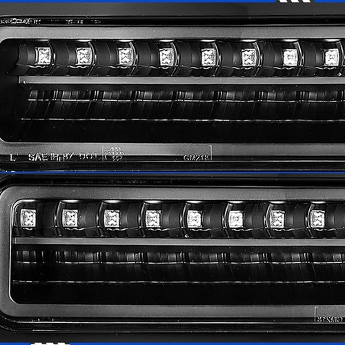 88-98 GMC Chevy C/K 1500/2500/3500 Truck Smoke LED Parking Signal Bumper Lights - Picture 3 of 6