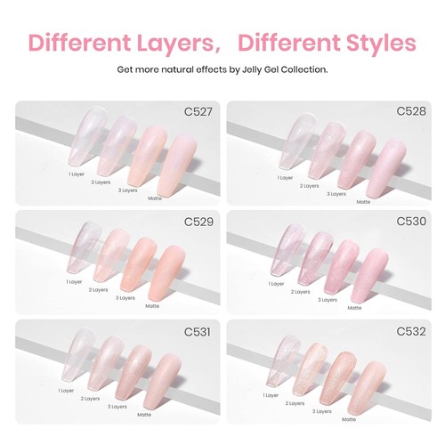 6 Pcs Non-Toxic UV Gel Nail Polish - Long-Lasting Shimmer for Adults & Teens - Picture 5 of 9
