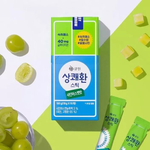 Erfrischender Hwan Shine Muscat Flavored Hangover Jelly Stick 18g x 10 EA - Bild 4 von 5