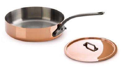 Mauviel M'Heritage 3.2 Qt Copper & Stainless Steel Saute Pan w/ Lid 6111.25 NEW Mauviel M'Heritage 3.2 Qt Copper & Stainless Steel Saute Pan w/ Lid 6111.25 NEW