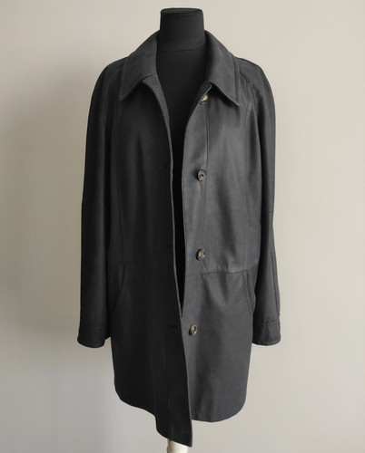 CHRIST Womens Real Nubuck Leather Gray Button Jacket Coat Size 40 - Picture 2 of 11