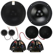 Morel Hybrid 63 6-1/2" 3-Way Component Speakers 140W 4-Ohm Car Audio Comp NEW