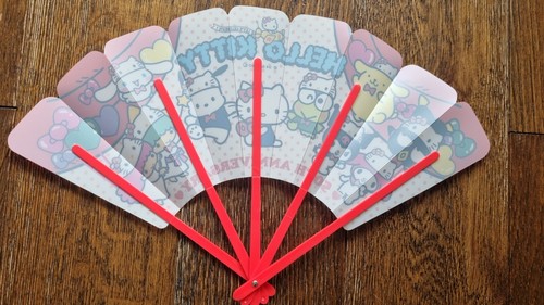 Hello Kitty Sanrio 50th Anniversary Special Edition Water Repellent Hand Fan - Picture 7 of 9
