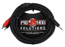 Pig Hog 10' Stereo Y Cable 3.5mm 1/8" Headphone jack to RCA - PB-S3R10