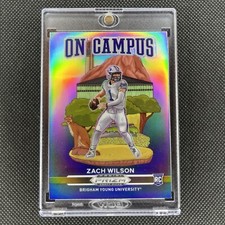 2021 Prizm Draft Picks Zach Wilson On Campus Refractor Case Hit RC SP BYU Jets