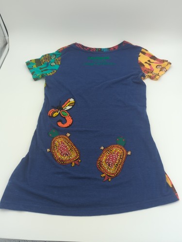 Desigual Cirque du Soleil Shirt Womens Medium Short Sleeve Scoop Neck Beaded Tee - Picture 7 of 12