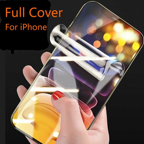 Protective Hydrogel For iPhone 15 14 13 12 11 Pro Max Screen Protector Film - Photo 3 sur 11