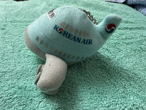 2 x Korean Air Stuffed Toy Airplane Collectible Airlines Plane Keychain Blue - 第 5/9 張圖片