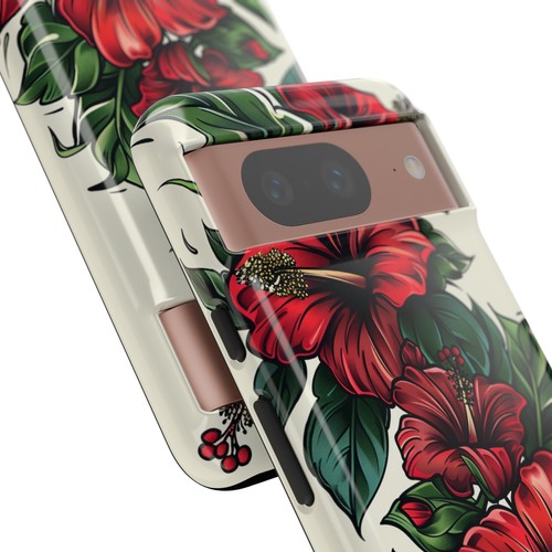 Phone-Ink iPhone, Pixel, Samsung Galaxy Case - Red Hibiscus Blossom Flower - 第 153/157 張圖片