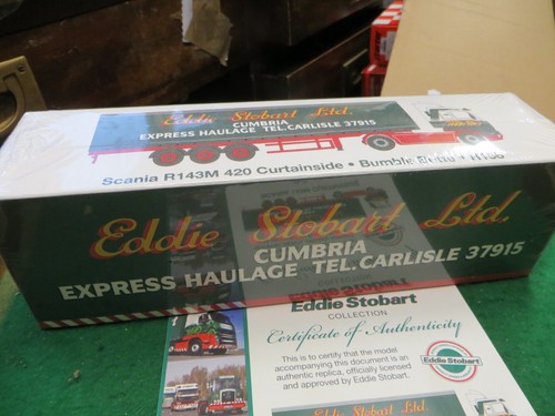 ATLAS EDITIONS EDDIE STOBART SCANIA R143M 420 CURTAINSIDE H158 1/76 SEALED - Picture 6 of 7