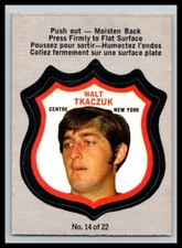 1972-73  OPC O PEE CHEE  PLAYER CRESTS # 14  WALT TKACZUK    22888