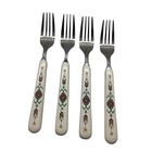 Studio Nova ADIRONDACK Pattern Stainless Flatware 7 1/4" Salad Forks Set of 4