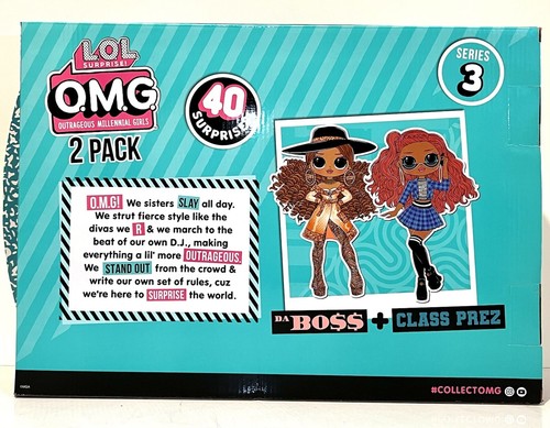 LOL Surprise OMG 2er Pack Da Boss & Class Prez Modepuppen 20 Überraschungen - NEU - Bild 3 von 3