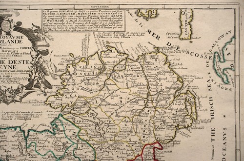 Antique Map "Le Royaume D'Irlande Divise en Provinces" (Ireland) Nolin, 1690 - Picture 4 of 9