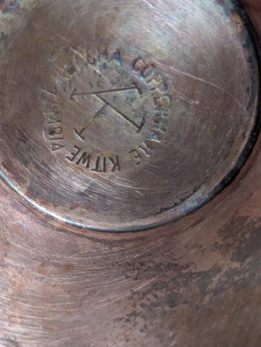 Handmade Pure Kitwe Zambia Kwacha Tall Vintage Copper Urn Mid Century 1950s VGC - Picture 5 of 12