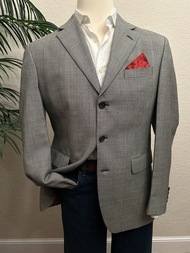 RALPH LAUREN BLAZER JACKET SIZE 40 PRINCE OF WALES GLEN CHECK SPORT COAT - Picture 5 of 13