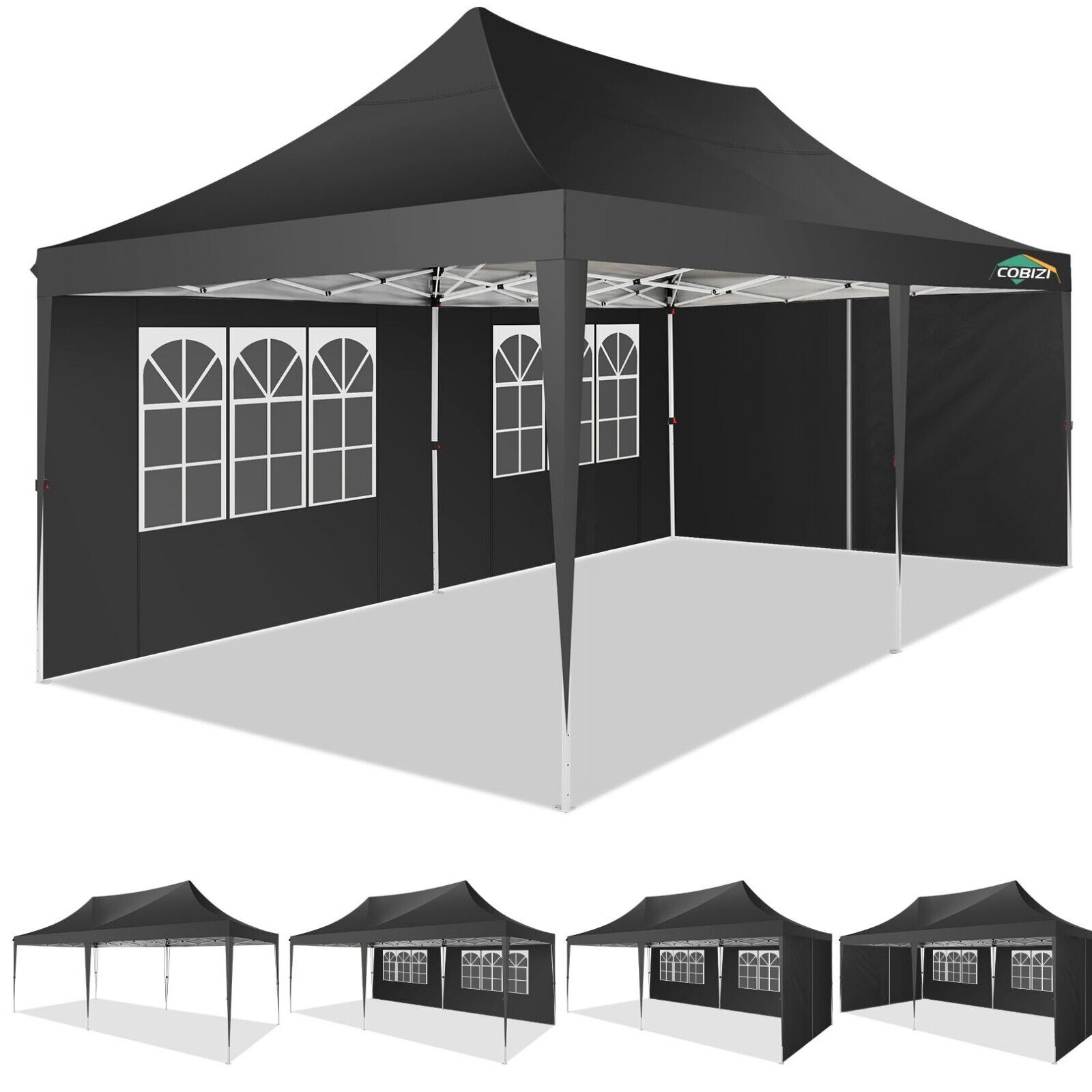 Pavillon 3x4.5m3x6m Faltpavillon Wasserdicht Partyzelt Gartenzelt UV Schutz