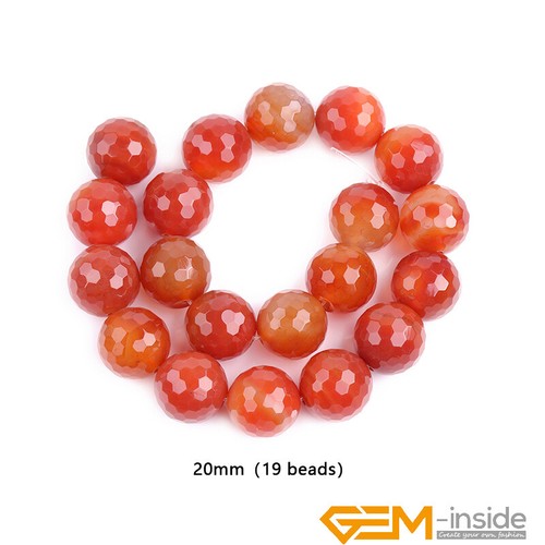 Red Agate Natural Gemstone Faceted Round Loose Spacer Beads Strands 15" 6/8/10mm - Foto 41 di 42