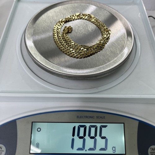 9ct 9k Yellow Gold Curb Cuban Link Chain Necklace 19.95 Grams 57.5cm. Brand New - Picture 8 of 8