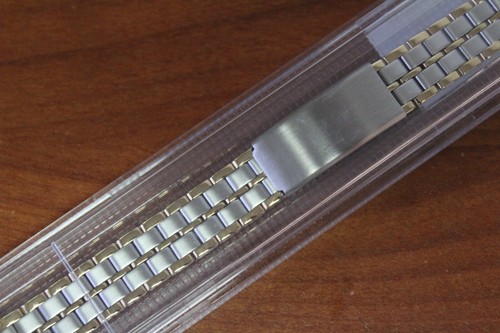 Hadley Roma LB5473T 12-15mm Two Tone Gold Stainless Watch Link Band Bracelet 035 - Picture 3 of 7