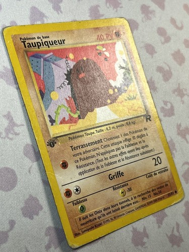 Pokemon Taupiqueur (Diglett) 52/82 FRENCH 1st Edition Team Rocket SMG - Picture 2 of 3