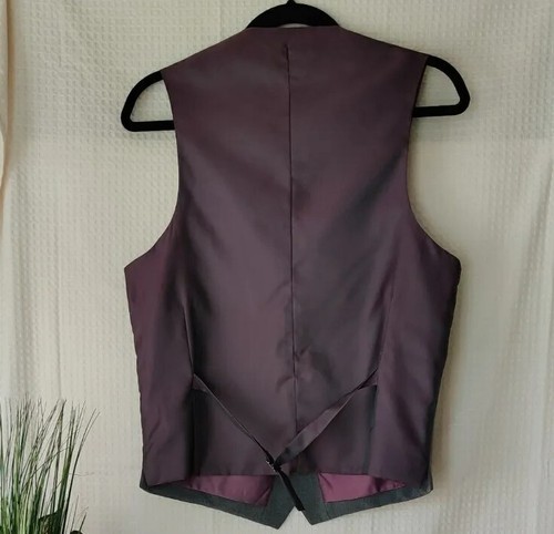 •N•C International Concepts Men's Gray Suit Vest Size Small Slim Fit - Picture 3 of 11