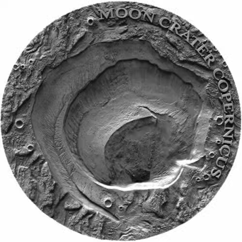 Moneda de plata 38,61 mm cráter Niue Moon 2019 1 oz - Imagen 5 de 8