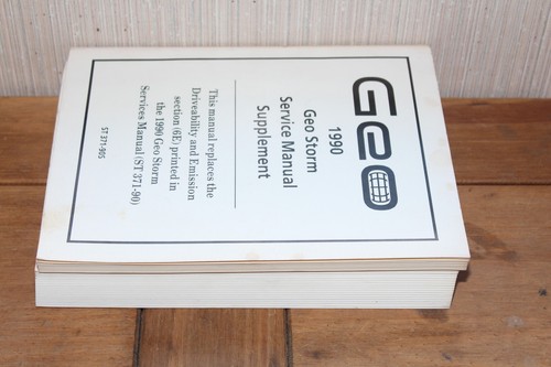 2pc Set Geo Storm ST371-90 & ST371-90S 1990 GM Shop Service Manual - Picture 8 of 8