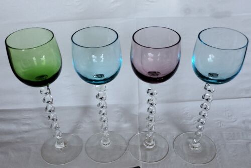 Bicchieri da Drink Bar Vintage Apertif Cordials Port Elegante Stelo Twist Set 4 Colori - Foto 5 di 5