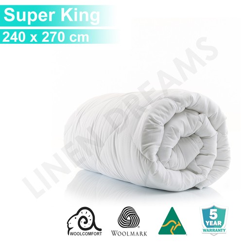 Aus Made 100% Merino Down Wool Quilt Duvet Doona Blanket Summer/Winter All Size - Picture 17 of 19