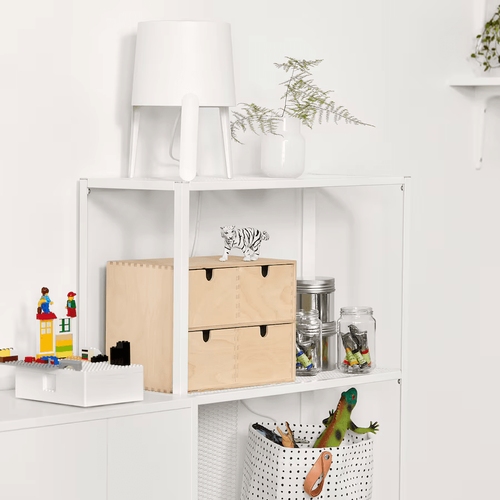 IKEA BAGGEBO Shelf unit, metal/white, 23 5/8x9 7/8x45 5/8 " - Picture 4 of 5