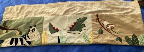 Kidsline ZANZIBAR Jungle Safari Zoo Animals Nursery Crib Ruffle & xLong Valance - Picture 7 of 9