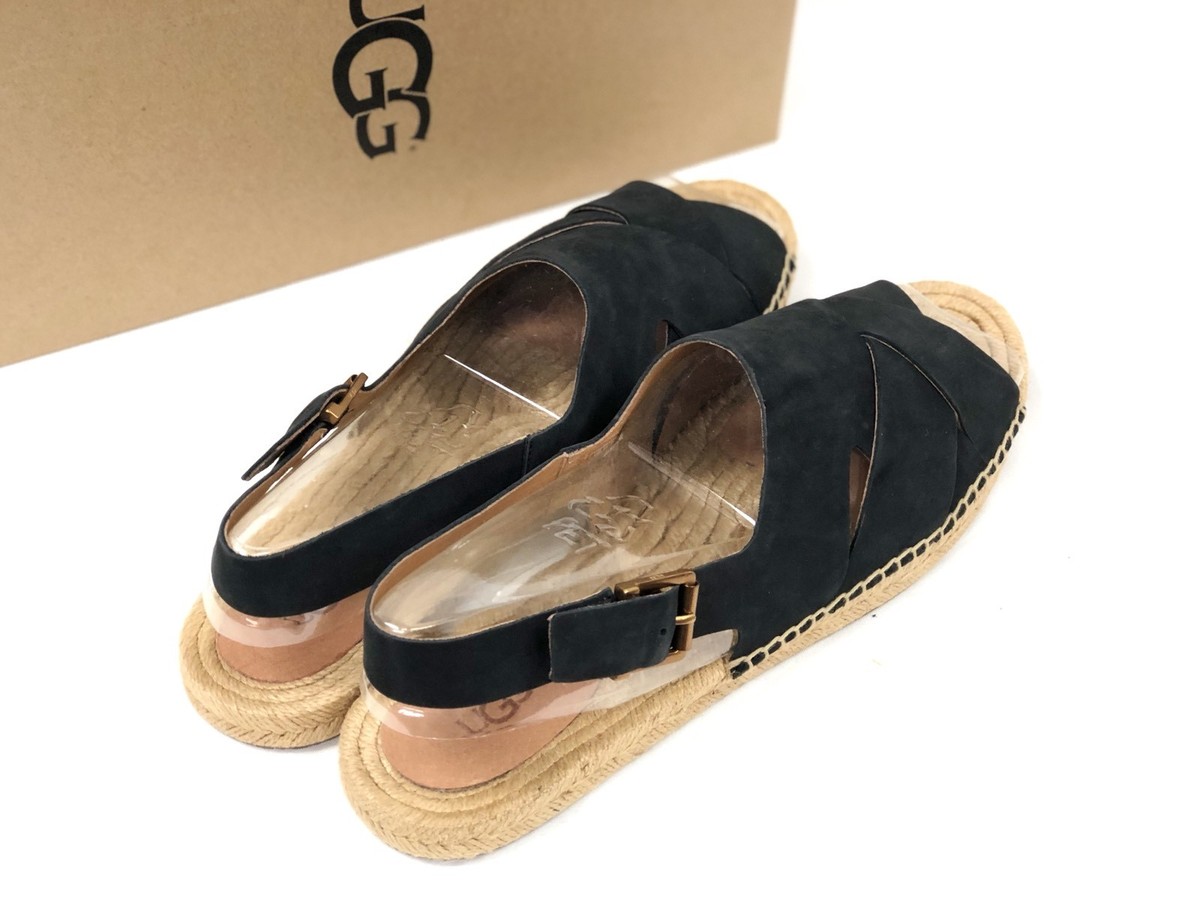 UGG Women s MARLEAH Black 1020012 Casual Leather Buckle Sandals
