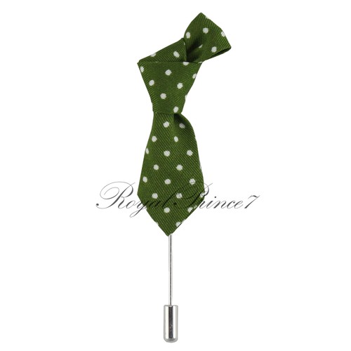 MEN'S Polka Dots & Stripes Tie Design Suit brooch chest buckle brooch Pin lapel - Picture 15 of 16