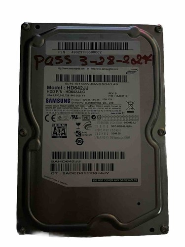 Samsung Spinpoint HD642JJ 640GB 7200RPM SATA 3.5" Hard Disk Drive HDD - Picture 1 of 6