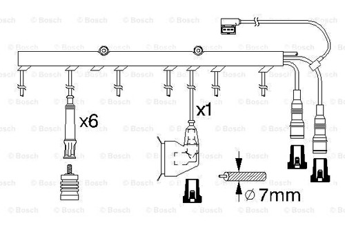 BOSCH Ignition Cable Kit For BMW E30 83-93 0986356323 - Picture 6 of 6