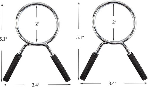 2 Pezzi Pinze per Barre Pesi Bilanciere 2 Pollici per Barra Olimpica Molla Lock Collare - Foto 3 di 4