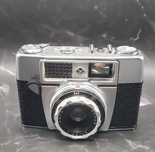 Vtg AGFA Optima 1a 35mm Camera Afgamatic Color-Agnar 2.8/45 w/ case and strap