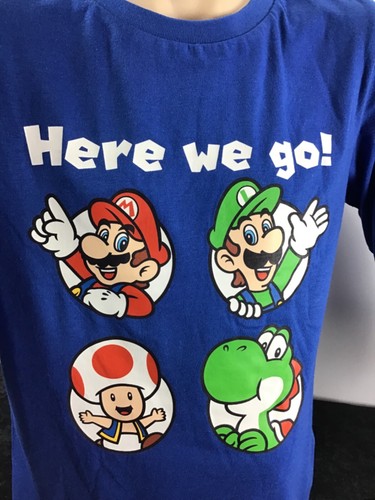 Nintendo,Super Mario,Kinder,Junge,122,134,146,152,T-shirt,blau,langarm,Print - Bild 6 von 8