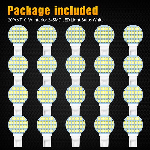 20X T10 921 194 LED Interior Ceiling Dome Map Light Bulbs RV Camper Super White - Picture 8 of 8