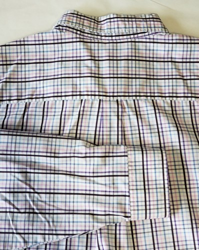 Van Heusen Mens Dress Shirt Plaid Button Up Down No Iron Size Large 16-16.5 - Picture 7 of 9