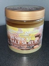 Dead Sea Collection ALMOND VANILLA Mineral Salt Scrub Aromatic Jar 23.28 oz