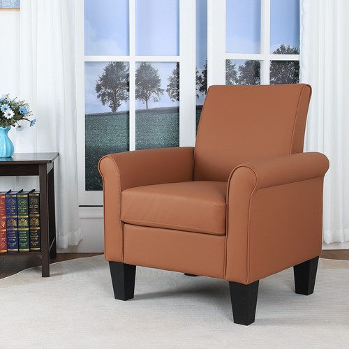 6 Colors Upholstered Single Sofa Armchair PU Leather Accent Chair Lounge Modern - Picture 54 of 67