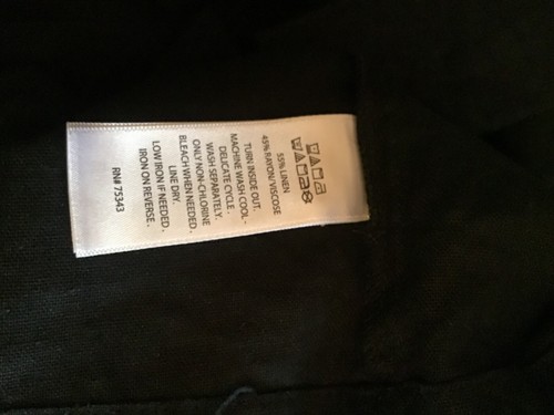 NWT Daniel Hechter Men Linen Blend Shirt Jacket Size Large Black Long Sleeve. - Picture 10 of 13
