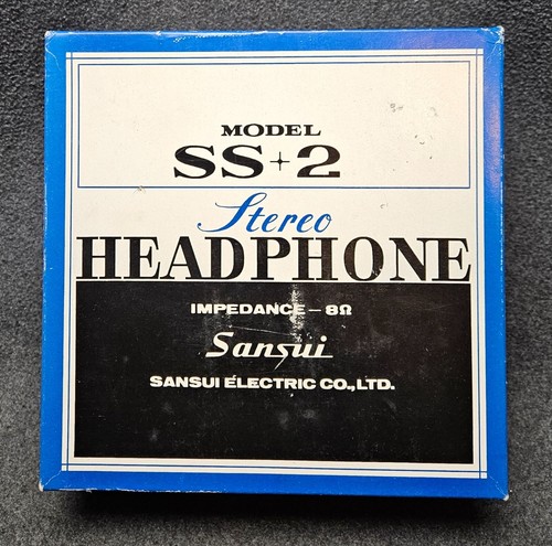 NOS Sansui SS-2 Stereo Kopfhörer 8Ω - Vintage 1970er Japan * Neu in Box mit Band - Bild 2 von 9