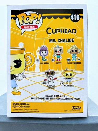 RARE Funko Pop Cuphead Ms. Chalice #416 VAULTED Retired Video Game HTF - Picture 22 of 22