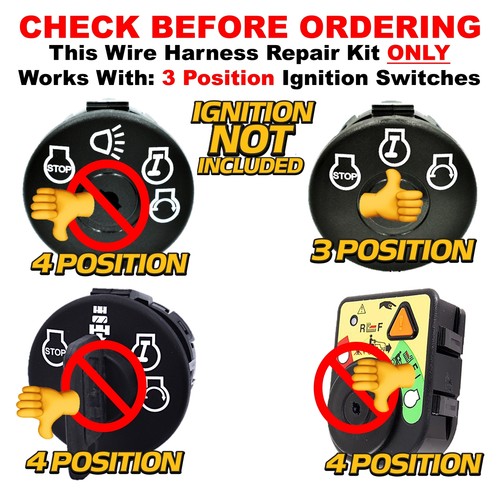 Arnés de cables se adapta al interruptor de encendido estándar de 5 pines para tractor de césped y jardín - Imagen 7 de 8