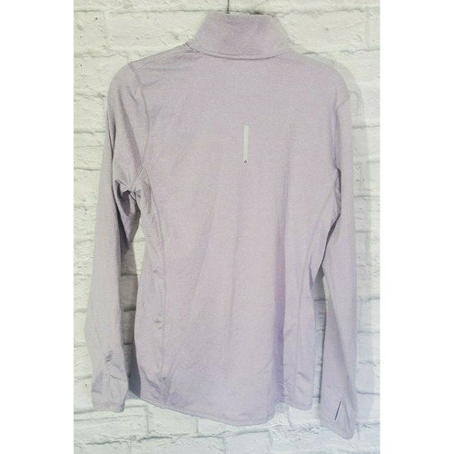 Reebok Pullover L Womens Purple Long Sleeve Thumbholes Collared 1/4 Zip Sweater - Picture 3 of 5